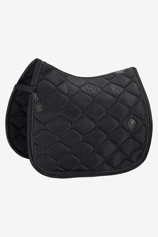 High Gloss Pearl Dressage Saddle Pad Platinum-25 Black