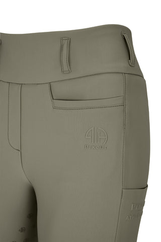 Linnett Tights Full Grip Olivgrön