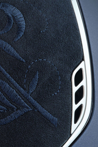 2.0 Shadowmatt Miss Shield Flower Embroidery + Crystal Blazon Navy