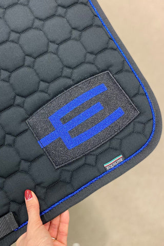 Octagon Saddle Pad E-Logo E20 S006 P112 Grey Black/White/Crystal