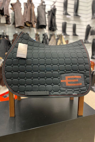Octagon Saddle Pad E-Logo E20 S006 P112 Grey Black/White/Crystal