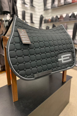 Octagon Saddle Pad E-Logo E20 S006 P112 Grey Black/White/Crystal