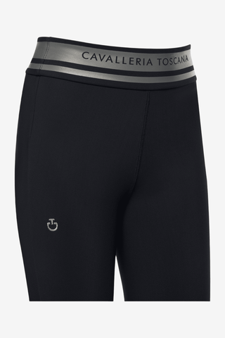 Cavalleria Toscana Perforated Stripe Logo Tights