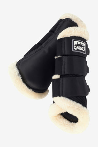 Guêtres en mesh avec fausse fourrure