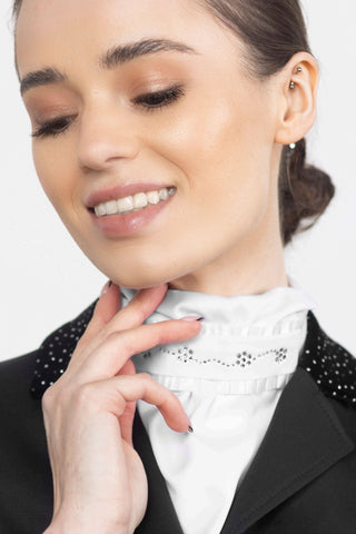 Plastron Harmony blanc/cristal