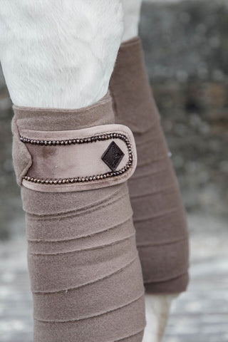 Polar Fleece Bandages Velvet Pearls Beige