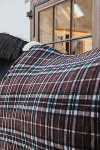 Dik Fleece Deken Bruin