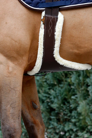 Plaque de ventre Peau de mouton Marron