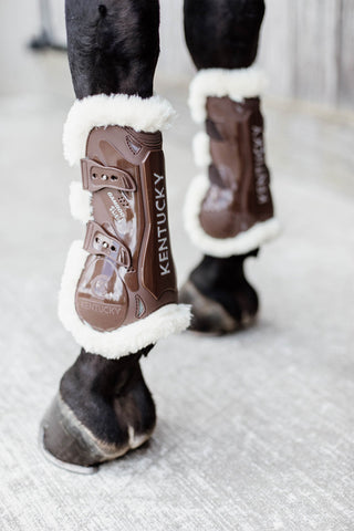 Protège-tendons Bamboo peau de mouton Émeraude