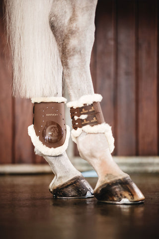 Bakskydd Fårskinn Elastisk Brun