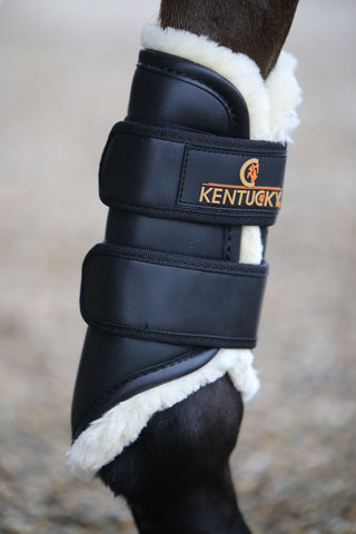 Guêtres de sortie cuir postérieures noir