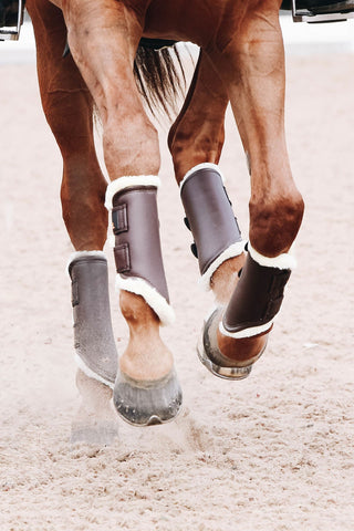 Guêtres Turnout cuir avant marron