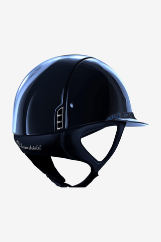 Samshield Glossy Miss Shield Crystal Matt Trim Frontal Band Fabric & Crystal Blazon